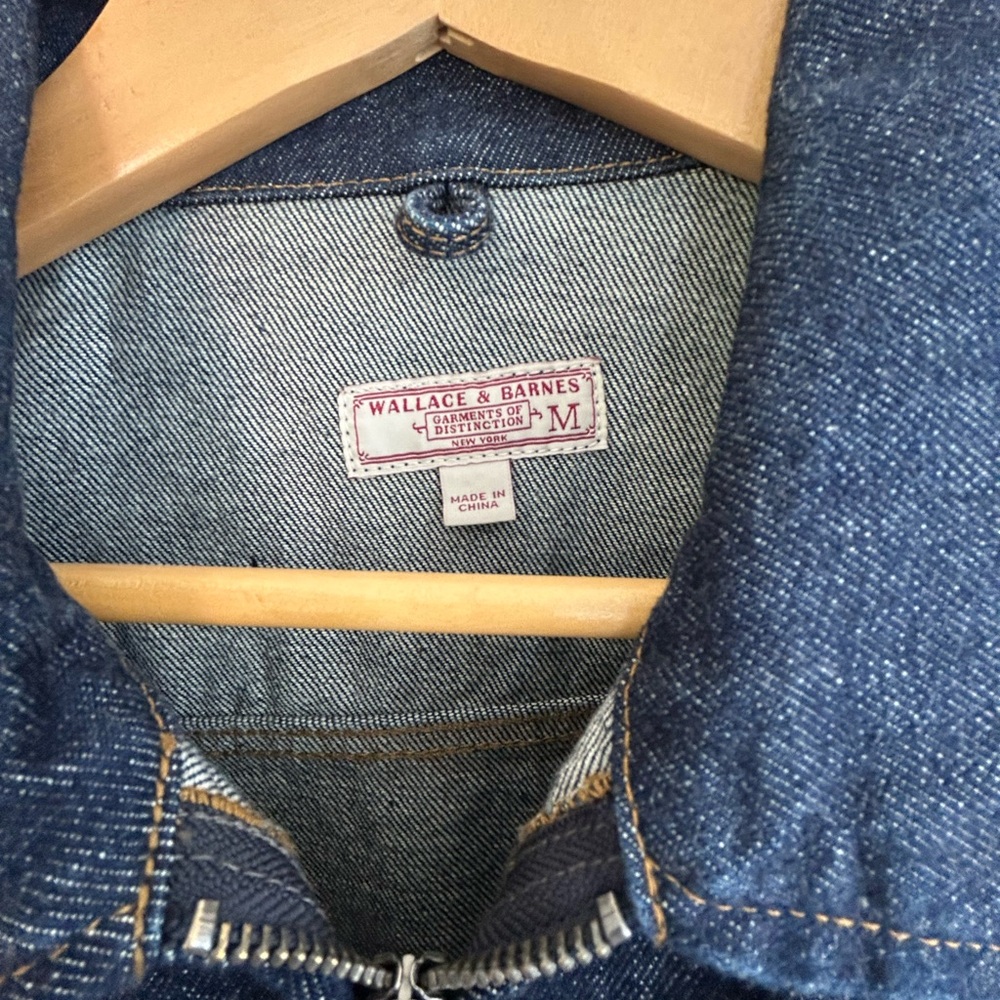 Wallace & Barnes Men's Blue Denim Shirt Jacket - Lightweight Layering